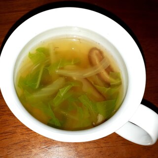 しいたけと白菜のスープ